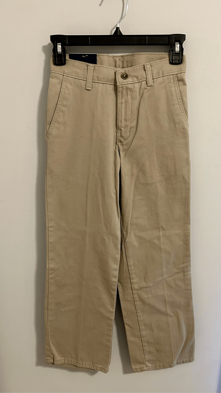 NWT Chaps Approved Schoolwear Flat Front Khaki Pants Regular 10 New